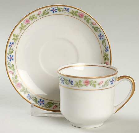 Melrose Flat Demitasse Cup & Saucer Set