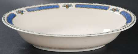 Meridale (Ivory Background) 10" Oval Vegetable Bowl