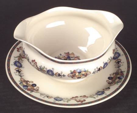 Midlothian (No Trim) Gravy Boat with Attached Underplate