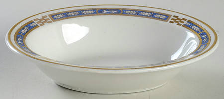 Mistic Blue Oval Fruit/Dessert Bowl
