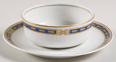 Mistic Blue Ramekin & Saucer Set