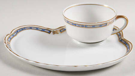 Mistic Blue Snack Plate & Reg Fl Cup