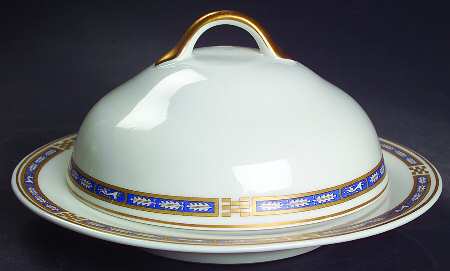 Mistic Blue Round Covered Butter