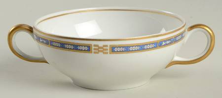 Mistic Blue Flat Cream Soup Bowl