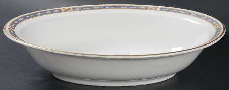Mistic Blue 10" Oval Vegetable Bowl