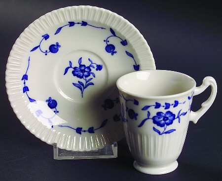 Nantucket Footed Demitasse Cup & Saucer Set