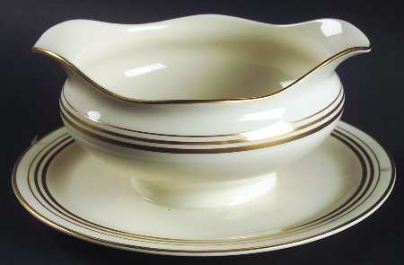 Nimbus Gold Gravy Boat with Attached Underplate