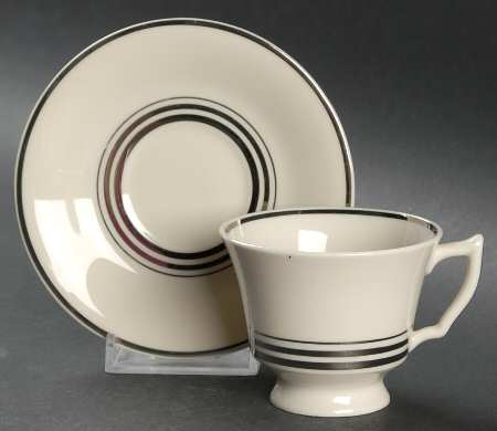 Nimbus Platinum Footed Demitasse Cup & Saucer Set