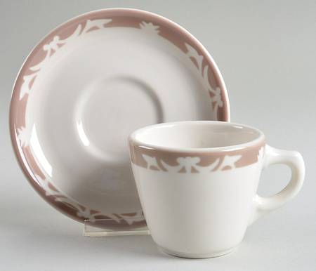 Nutmeg Flat Cup & Saucer Set