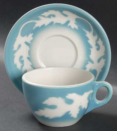 Oakleigh-Blue (Smooth) Flat Cup & Saucer Set