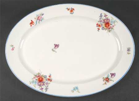 Old Haarlem (Blue Trim) 15" Oval Serving Platter