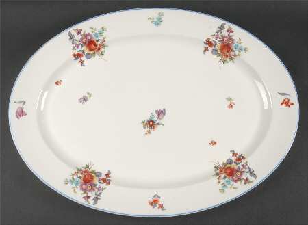 Old Haarlem (Blue Trim) 18" Oval Serving Platter