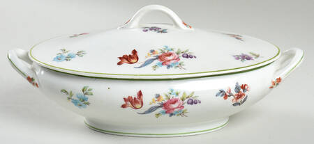 Old Haarlem (Green Trim) Mini Oval Covered Vegetable