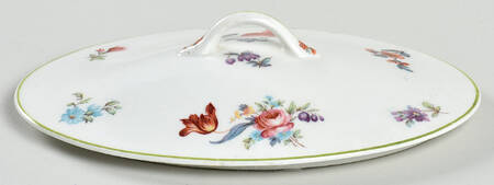 Old Haarlem (Green Trim) Lid for Mini Oval Vegetable