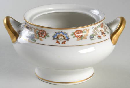 Oriental (Gold Trim) Sugar Bowl No Lid