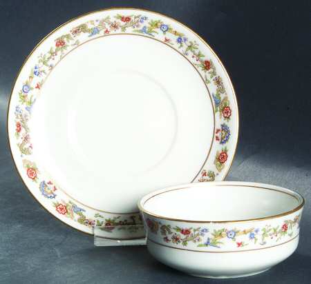 Oriental (Gold Trim) Ramekin & Saucer Set