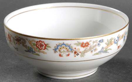 Oriental (Gold Trim) Cranberry Bowl