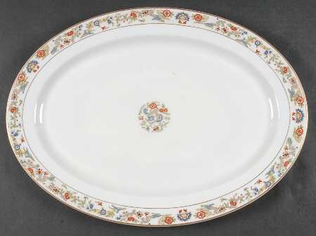 Oriental (Gold Trim) 16" Oval Serving Platter