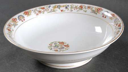 Oriental (Gold Trim) 9" Round Vegetable Bowl
