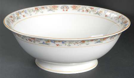 Oriental (Yellow Trim) Oval Covered Vegetable