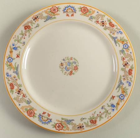 Oriental (Yellow Trim) Salad Plate