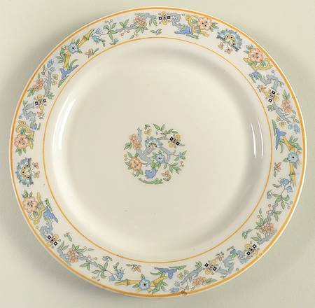 Oriental (Yellow Trim) Luncheon Plate