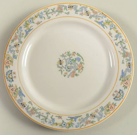 Oriental (Yellow Trim) Salad Plate