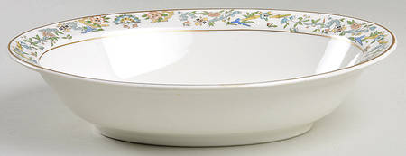 Oriental (Gold Trim) 9" Oval Vegetable Bowl