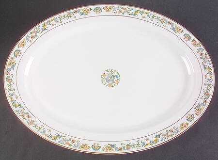 Oriental (Gold Trim) 18" Oval Serving Platter
