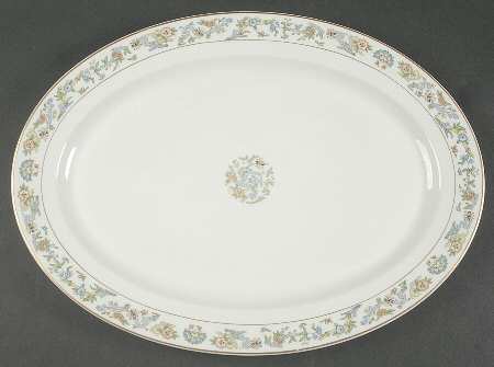 Oriental (Gold Trim) 16" Oval Serving Platter
