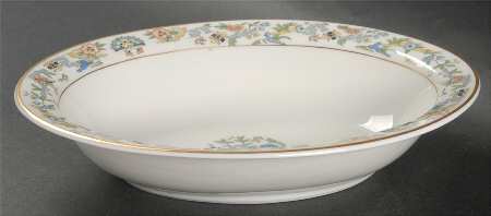 Oriental (Gold Trim) 8" Oval Vegetable Bowl
