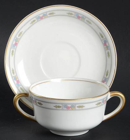 Orleans Footed Bouillon Cup & Saucer