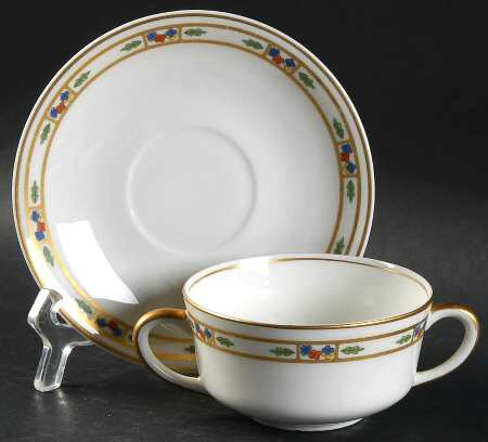 Orleans Flat Bouillon Cup & Saucer