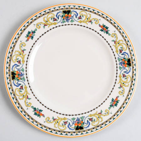 Pembroke (Mustard Trim) Luncheon Plate
