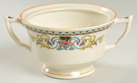 Pembroke (Mustard Trim) Sugar Bowl No Lid