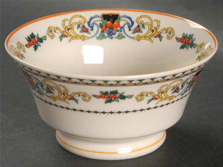 Pembroke (Mustard Trim) Cranberry Bowl