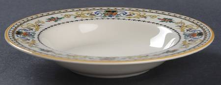 Pembroke (Mustard Trim) Rim Fruit/Dessert (Sauce) Bowl