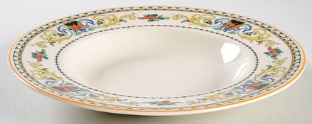 Pembroke (Mustard Trim) Rim Soup Bowl