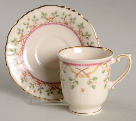 Pendleton Footed Demitasse Cup & Saucer Set