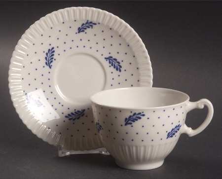 Periwinkle Flat Cup & Saucer Set