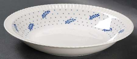Periwinkle Rim Soup Bowl
