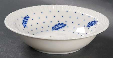 Periwinkle Rim Fruit/Dessert (Sauce) Bowl