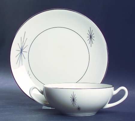 Polaris Flat Cream Soup Bowl & Saucer Set