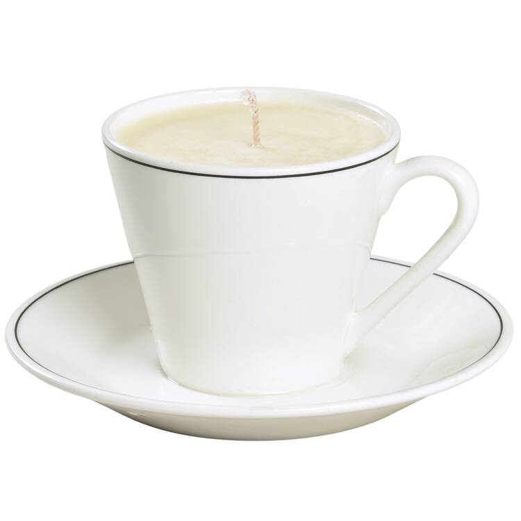 Puritan Scented Cup & Saucer Candle-Coffee  HC