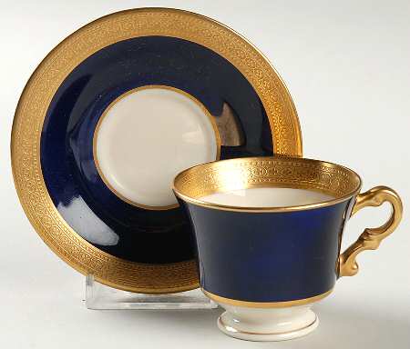 Queen Anne Footed Demitasse Cup & Saucer Set