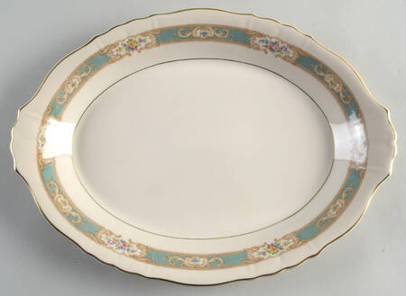 Raleigh Green 14" Oval Serving Platter