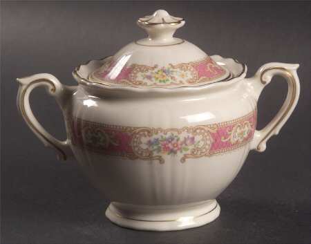 Raleigh Pink Sugar Bowl & Lid