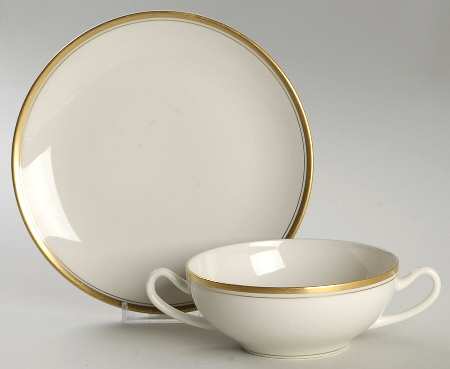 Regent Flat Cream Soup Bowl & Saucer Set