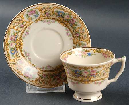 Rose Marie Footed Demitasse Cup & Saucer Set
