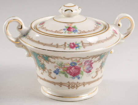 Romance Green Sugar Bowl & Lid